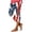 #0065-Navy, variant on Favoffer Women's Capri Leggings Independence Day Print Tight High Stretch Mid-Calf Cut Tummy Control Elastic Waist Athletic Yoga Workout Streetwear Daily Casual Active Bottoms