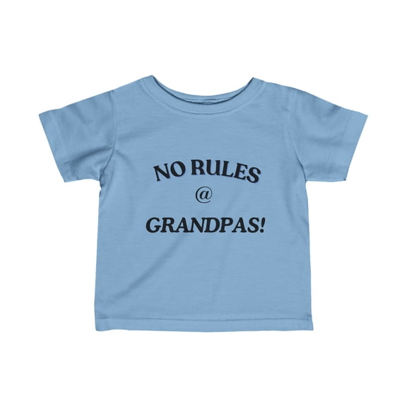 NO RULES @ GRAMPAS (BLACK PRINT) TODDLER  Fine Jersey Tee
