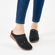 Ecetana Womens Mules & Clogs Comfort Slip On Sandal Shoes Closed Toe Sandals for Women