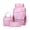 Pink Snowflake, variant on Laptop School Bag Backpack,Fashion Lightweight Travel Shoulder Bookbags,Primary School Season Gift 3 PCS