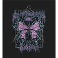 thumbnail image 5 of Distressed Black Metal Butterfly Adult Black Long Sleeve Hoodie-Medium, 5 of 6