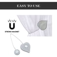 thumbnail image 5 of Evideco French Home Goods Curtain Holdbacks Set of 2 Magnetic Wooden Heart Curtain Tiebacks – Easy to Use, No Installation Needed – Old Gray, 5 of 6