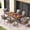 Gray, variant on 5 Pieces Outdoor Patio Dining Set, Outdoor Contemporary Acacia Wood Table and Chairs Set for Garden & Poolside, Yellow