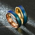 thumbnail image 3 of harmtty Couple Ring Color Changing Electroplating Temperature Sensing Sealing Glaze Allergy Free Anniversary Gift Never Fade Classic Temperature Mood Ring for Everyday Wear, 3 of 7