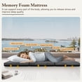 thumbnail image 3 of Tri Folding Mattress Single Size - Memory Foam Tri-fold Mattress, Handle & Non-Slip Bottom, Portable Foldable Sofa Bed Floor Mattres Chair for Travel RV Camping Guest Yoga - 4 Inch, 75"x25"x4", 3 of 4