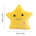 thumbnail image 3 of Smiled Pentagram Toys Sleep Aid Lindo cojín de felpa para niños y niñas (amarillo), 3 of 7