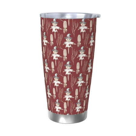 

Cauagu Autumn Scarecrow Harvest Joy Pattern 20oz Tumbler Stainless Steel Vacuum Insulated Tumbler with Lid Insulated Coffee Mug Thermal Cup with Splash Proof Sliding Lid-Without Straw