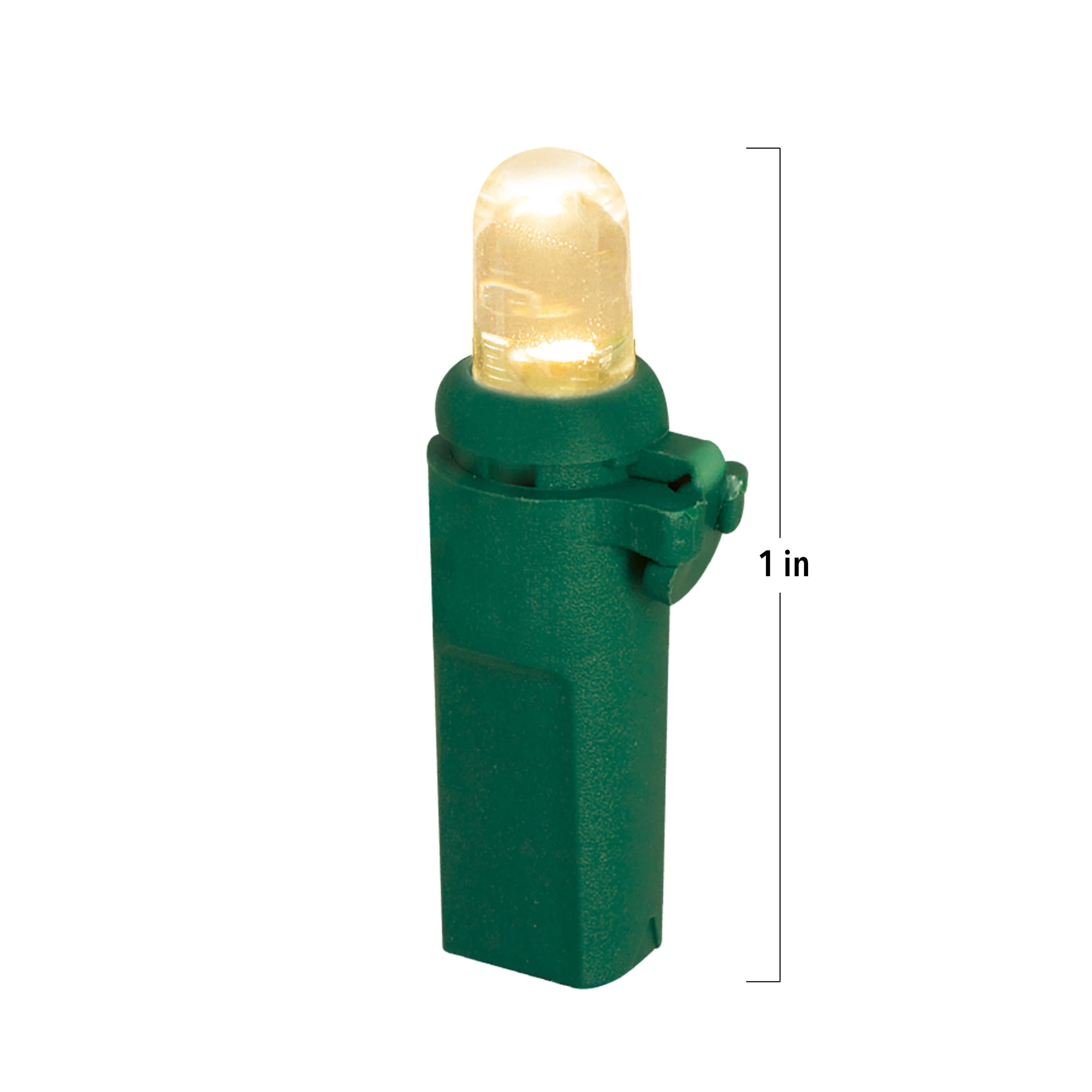 Indoor/Outdoor 240-Count LED Dome Christmas String Lights, Warm White, Green Wire, 47', by Holiday Time