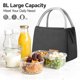 thumbnail image 3 of Bolsa térmica reutilizable para el almuerzo - Bolsa de poliéster a prueba de fugas, mantiene la comida caliente/fría para ir al trabajo, interior espacioso, 3 of 4
