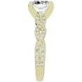 thumbnail image 5 of Unique Moments 3 ct Lab Grown Cushion Diamond Infinity Solitaire Engagement Ring 10K Yellow Gold, 5 of 6