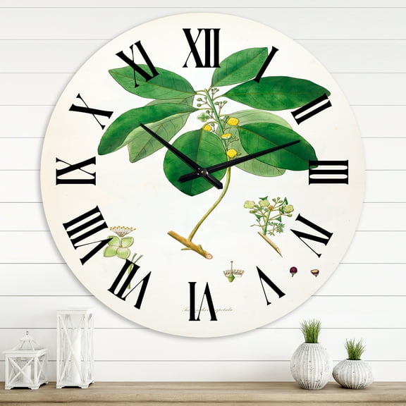 Designart 1 in Quartz Farmhouse Wall Clock