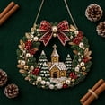 thumbnail image 6 of 3D Fabric Poke Wreath Art DIY Kit, No-Sew Christmas Front Door Wreath Craft Kit for Adults Beginners, Holiday Gift Mzrulpne, 6 of 7