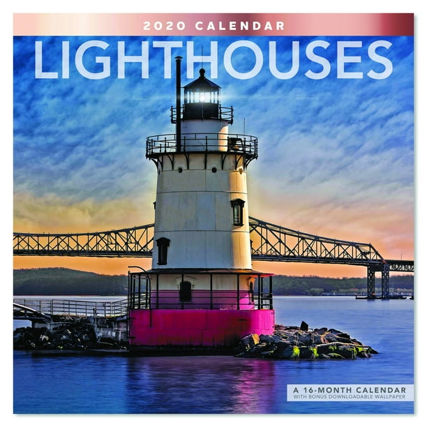 Mead lighthouses 12x12 monthly wall calendar wall calendars walmart 