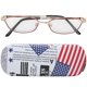 thumbnail image 2 of Red Frame Elderly Presbyopic Glasses Portable Blue Light Blocking Bifocal Reading Glasses(+250 ), 2 of 5