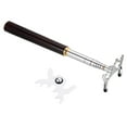 thumbnail image 1 of Uxcell Queue de Billard Rétractable en Bois avec Tête de Pont Basse Amovible, Argent/blanc, 1 of 6