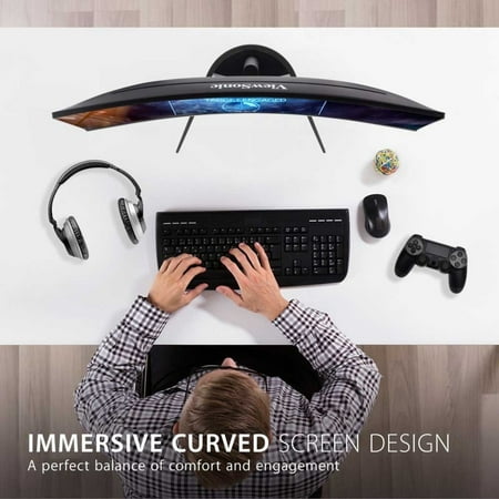 ViewSonic - 31.5 LCD Curved FHD Monitor (DisplayPort HDMI)