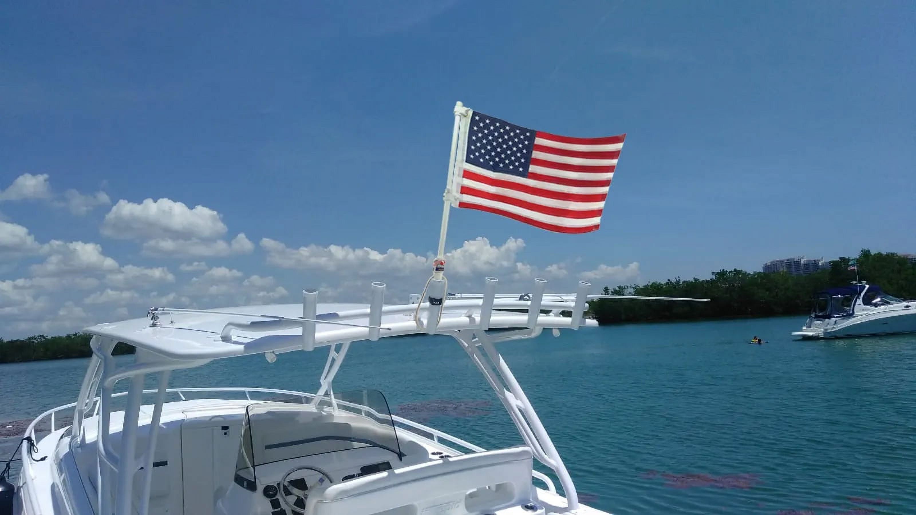 Spearfishing World 20" x 30" Nylon Boat Rod Holder American Outdoor Flag