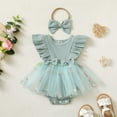 thumbnail image 2 of Okbabeha Baby Girl Summer Clothes Newborn Romper Tulle Tutu Dress Cute Toddler Birthday Dresses Infant Photoshoot Outfit, 2 of 7