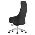thumbnail image 3 of LeisureMod Celeste Mid-Century Modern High-Back Office Chair in Upholstered Faux Leather and Iron Frame with Swivel and Tilt (Black), 3 of 3