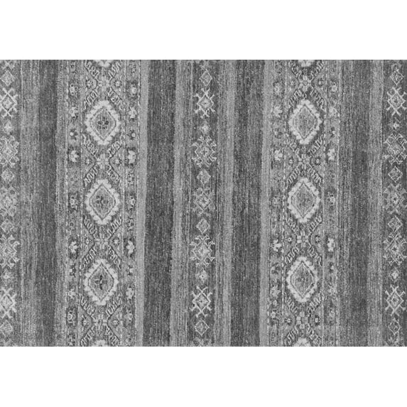 Ahgly Company Indoor Rectangle Abstract Gray Modern Area Rugs, 8' x 12'