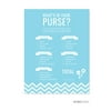 Whats In Your Purse? Baby Blue Chevron Baby Shower Games, 20-Pack