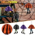 thumbnail image 2 of Halloween Ornaments, 3pcs Witch Legs Halloween Paper Lanterns Props Witch High-Heeled Shoes Ornaments With Shoes For Halloween Car, Front Door, Wreath, Wall, Party Decorations, Multicolor, 2 of 9