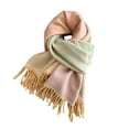 thumbnail image 2 of Bohohavn Women’s Reversible Super Soft Scarf Shawl - Long Thick Winter Wrap with Tassels - Soft, Warm, Double‑Sided for Fall/Winter Style, 2 of 7