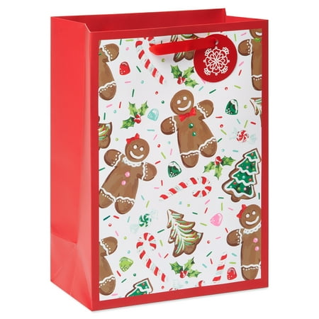 Pioneer Woman Medium Christmas Gift Bag Ginger Bread Design(1-Count)