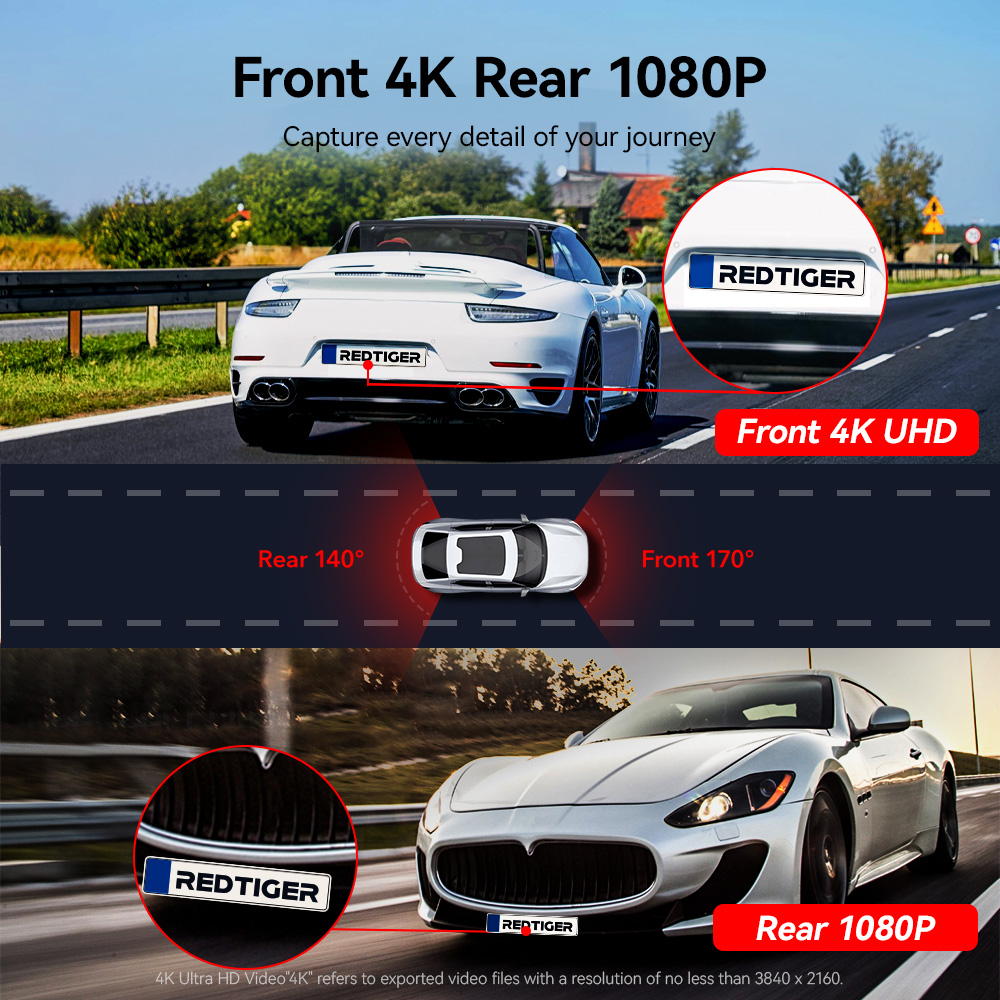 REDTIGER F7N 4K Touch Dash Cam, Dual Channel photo 2