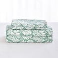 thumbnail image 1 of Gogreen 4PC Deep Pocket King Sheet Set Fit 16", Breathable Microfiber Soft King Size Sheet Set, Hotel Style Bed Sheet Set, Gift for Women, Men - White Flowers Green Background, 1 of 25