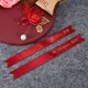thumbnail image 4 of Ramillete de rosas artificiales para novia, novio, pecho, flores, accesorios de decoración para ropa de boda, 2 piezas de ramilletes rojos con cinta con nombre, 4 of 11