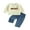 Apricot, variant on Bagilaanoe 2pcs Toddler Baby Girl Long Pants Set Letter Embroidery Long Sleeve Sweatshirt Jeans Denim Trousers 6M 12M 18M 24M 3T Kids Fall Casual Clothes