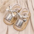 thumbnail image 6 of Meckior Baby Girls Sandals Rubber Sole Infant Summer Bow-Knot Shoes for First Walker 0-18 Months, 6 of 7
