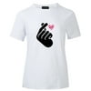 AkoaDa Unisex Blackpink Lisa Jennie Jisoo Rose Fans T-Shirt Kpop Costumes Short Sleeve Tops(XL White 02)