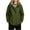 Army Green, variant on Women Plus Size Long Hooded Trench Jacket, Solid Color Waterproof Packable Windbreaker with Drawstring Waist & Pockets, Lightweight Breathable Outerwear for Hiking Travel Daily Outdoor