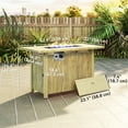 thumbnail image 3 of Outsunny 43" Propane Fire Pit Table with Waterproof Cover 50,000 BTU, 3 of 10
