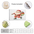 thumbnail image 2 of Canvas Wall Art for Bedroom Ice Skating Santa Claus with Gift Living Room Art Santa Claus Christmas Ice Skating Canvas Prints Bath Laundry Home Decorations 08x12inch Framed Artwork, 2 of 8