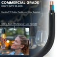 thumbnail image 4 of Luxrite 24FT LED Outdoor String Lights Commercial Grade Waterproof, 12 S14 Shatterproof Bulbs, IP65, Patio Garden Cafe, 4 of 7
