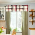 thumbnail image 3 of Yayeee Kitchen Valance Rod Pocket 54" x 18" Living Room Window Curtain, Red Tartan, 3 of 6