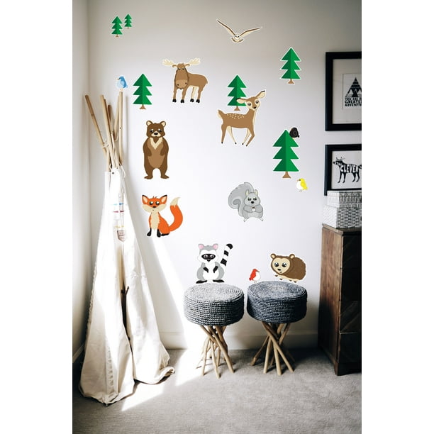 Woodland Forest Animal Wall Decals Stickers