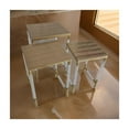 thumbnail image 4 of Set of 3 Nesting Side End Tables, Faux Leather Top, Clear Acrylic Legs, 4 of 6