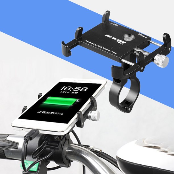 GUB Soporte para teléfono de bicicleta Soporte para manillar de bicicleta de aleación de aluminio (negro) Sywqhk Accesorios para bicicletas