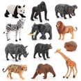 thumbnail image 1 of Colección de muñecos artificiales de animales salvajes, 12 unidades/lote, 1 of 5