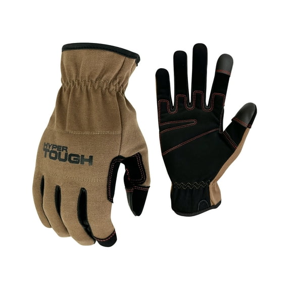 Hyper Tough Utility Work Gloves, Duck Canvas - Large, 1 pair, CHT88981-24