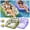 Purple+Green, variant on 3-in-1 Inflatable Pool Lounge Chair (33.85 * 33.07in), Load Capacity of 350 lbs, Anti-Rollover & Ergonomic Design, U-Shaped Water Inflatable Pool Float with Cup Holder