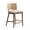 Medium Brown/Seagrass/Light Gray, variant on Nathan James Elodia Boho Counter Height Bar Stool with Back, Woven Seagrass Backrest and Solid Wood Frame, Light Brown Set of 2