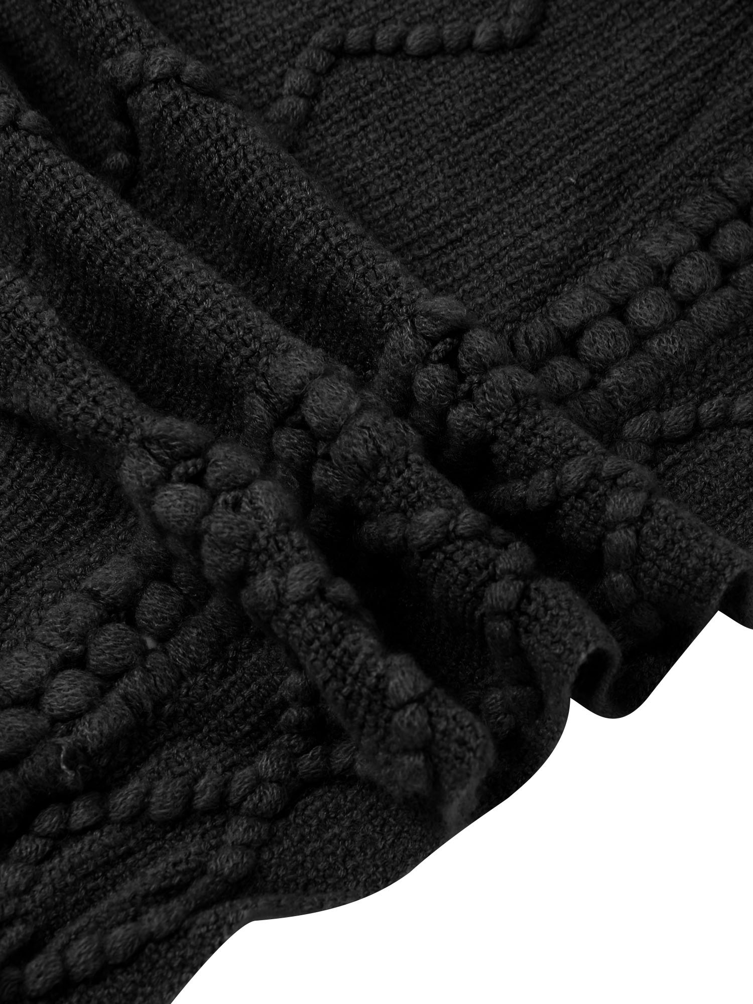 LELINTA Womens Knit Tassel Poncho Cardigan Fringed Pullover Cozy Sweater Wrap Jacket - image 4 of 4