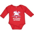 thumbnail image 3 of Inktastic My Nanny Loves Me Girl Unicorn Girls Long Sleeve Baby Bodysuit, 3 of 5