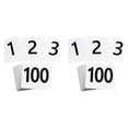 thumbnail image 1 of 200Pcs Table Numbers 1-100,Plastic Table Numbers, Double Sided Table Number Cards for Wedding Reception Restaurant Table, 1 of 7