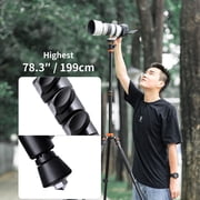 K&F CONCEPT 78 Professional Compact Aluminum Camera Tripod for DSLR Camera Photo, Lightweight Travel Tripod with 360 Degree Ball Head for Photography